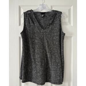 Any Wear By Catherines Women's Cut Out V-Neck Sleeveless Top Size OX 14/16W